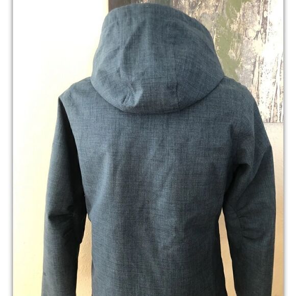 WOOLRICH 15131 Majolica Blue Heather Hooded Full Zip Jacket Womens SIZE SMALL - Picture 2 of 11